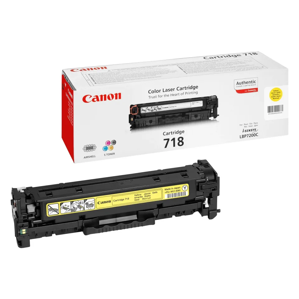 Canon Toner CRG 718, 2,900 pagini/5%, Galben