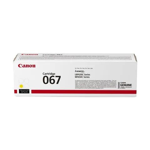 Toner Canon CRG-067, MF65x/LBP63x, 1250 pagini/5%, Galben