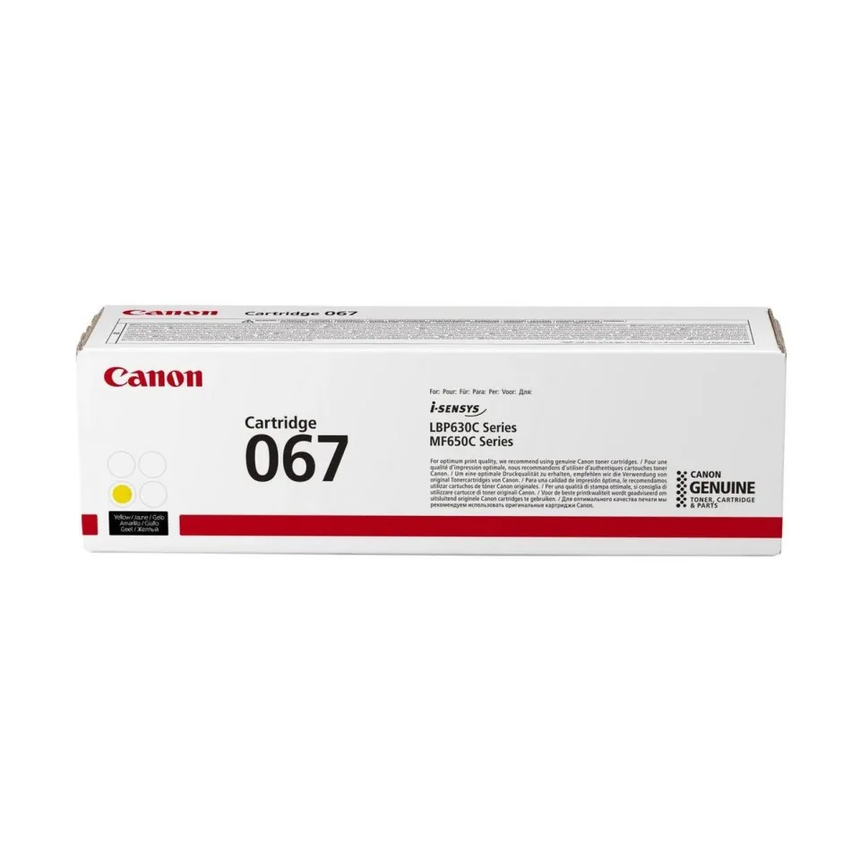 Toner Canon CRG-067, MF65x/LBP63x, 1250 pagini/5%, Galben