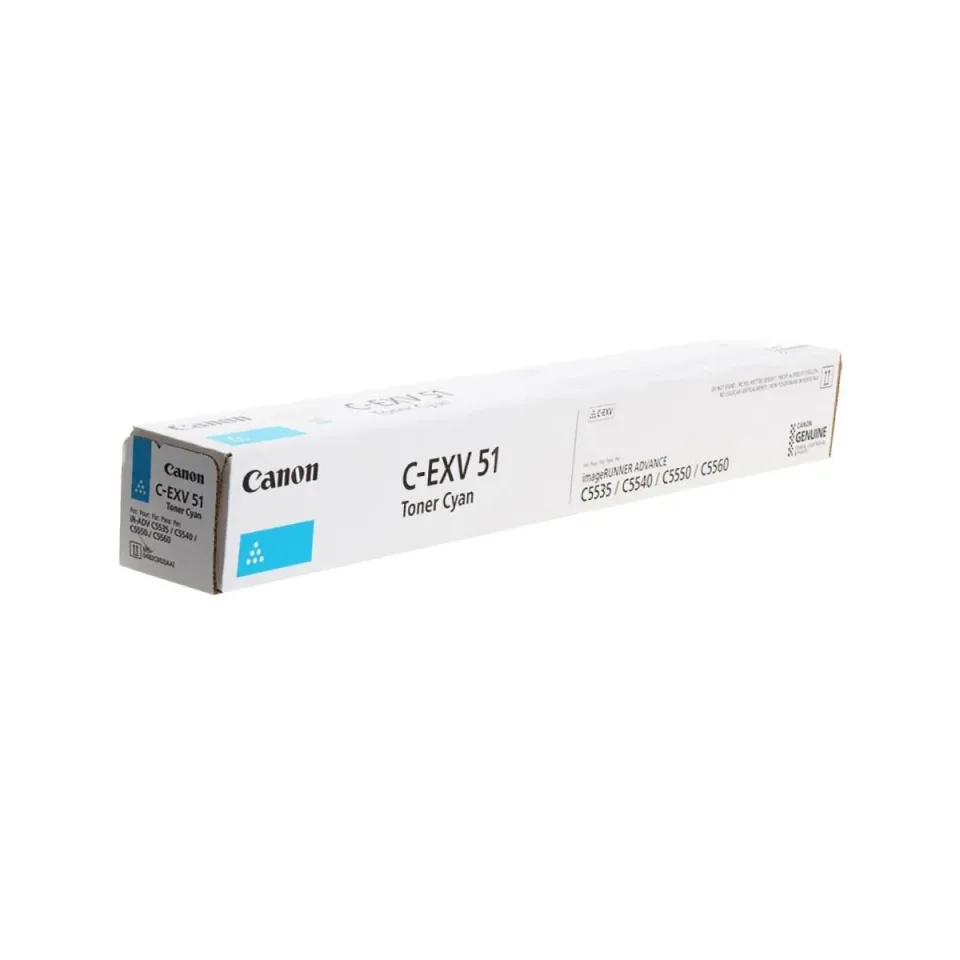 Cartuș Toner Original Canon C-EXV 51 IR, ADV55xx, 60000 pagini/5%, Cyan