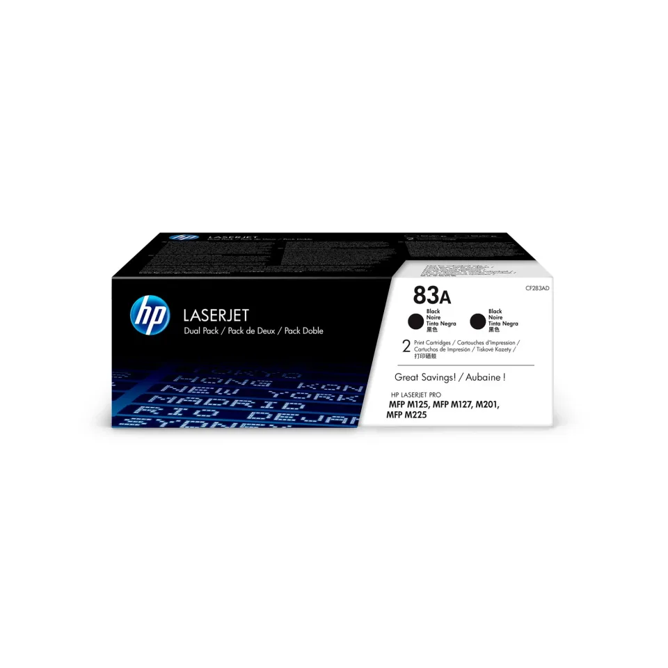 HP Toner CF283AD, Negru, 2 bucăți