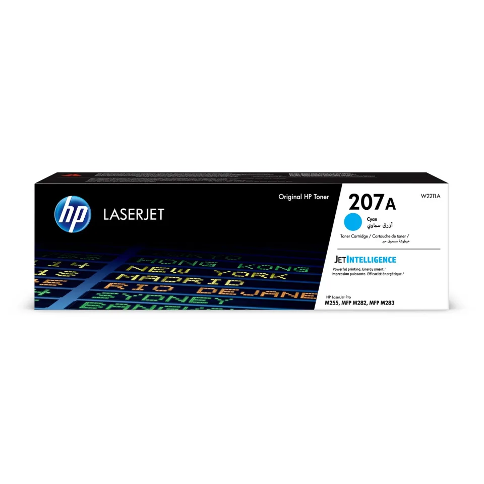 HP Toner 207A W2211A, M255dw/M283fdn, 1,250 pagini/5%, Cyan