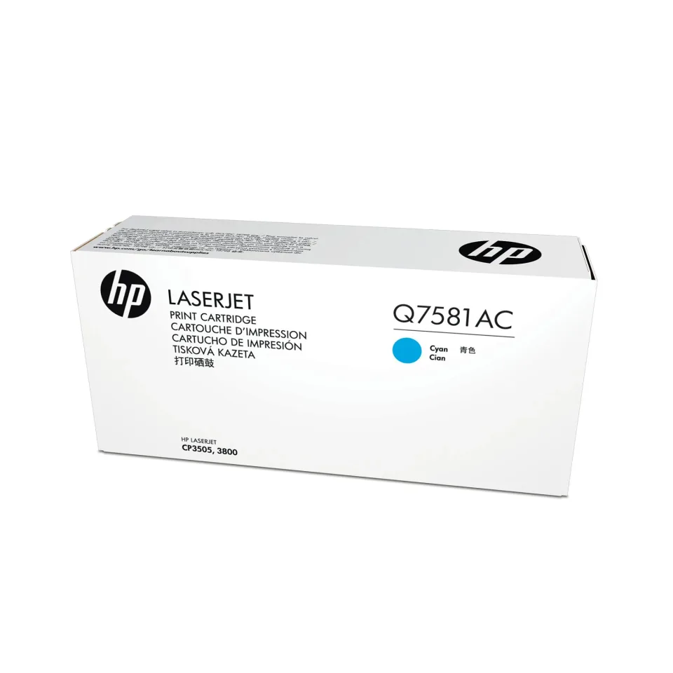 HP Toner Q7581AC, 3800, cyan