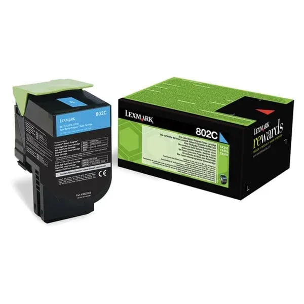 Lexmark Toner 80C20C0, 1000 pagini/5%, Cyan