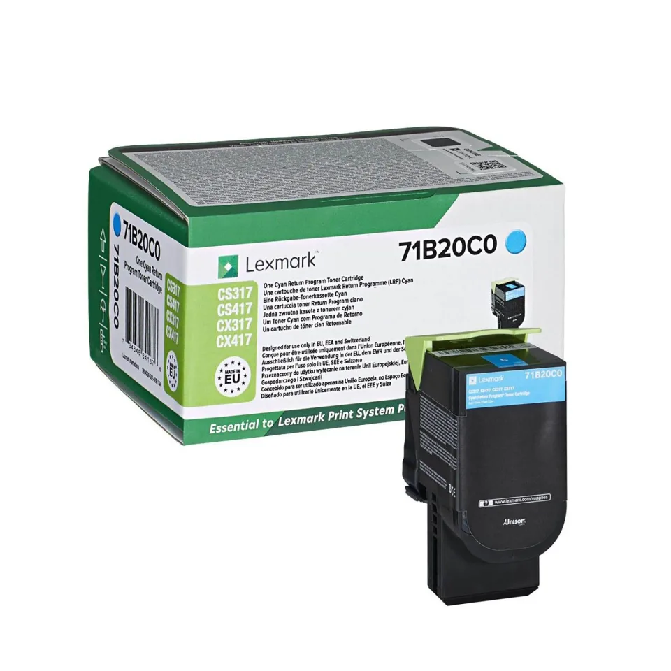 Toner Lexmark 71B20C0, 2300 pagini, Cyan
