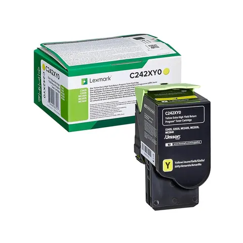 Lexmark Toner C242XY0, C2325/C2425/C2535, 3 500 pagini/5%, Galben