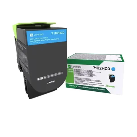 Lexmark Toner 71B2HC0, 3500 pagini/5%, Cyan