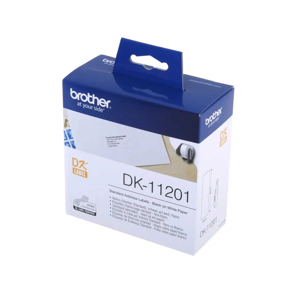Etichete Brother DK11201, adresă, 29 x 90 mm, alb, 400 pe rolă