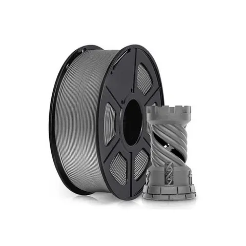 Filament pentru imprimantă 3D, PLA+, 1.75 mm, 1 kg, gri