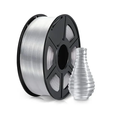 Filament pentru imprimantă 3D, PLA+, 1,75 mm, 1 kg, transparent