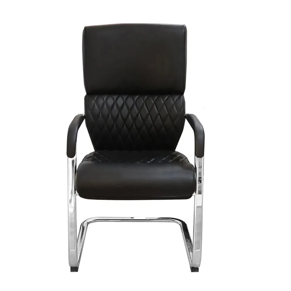 Scaun vizitator RFG GRANDE M, piele eco, negru, set 2 piese