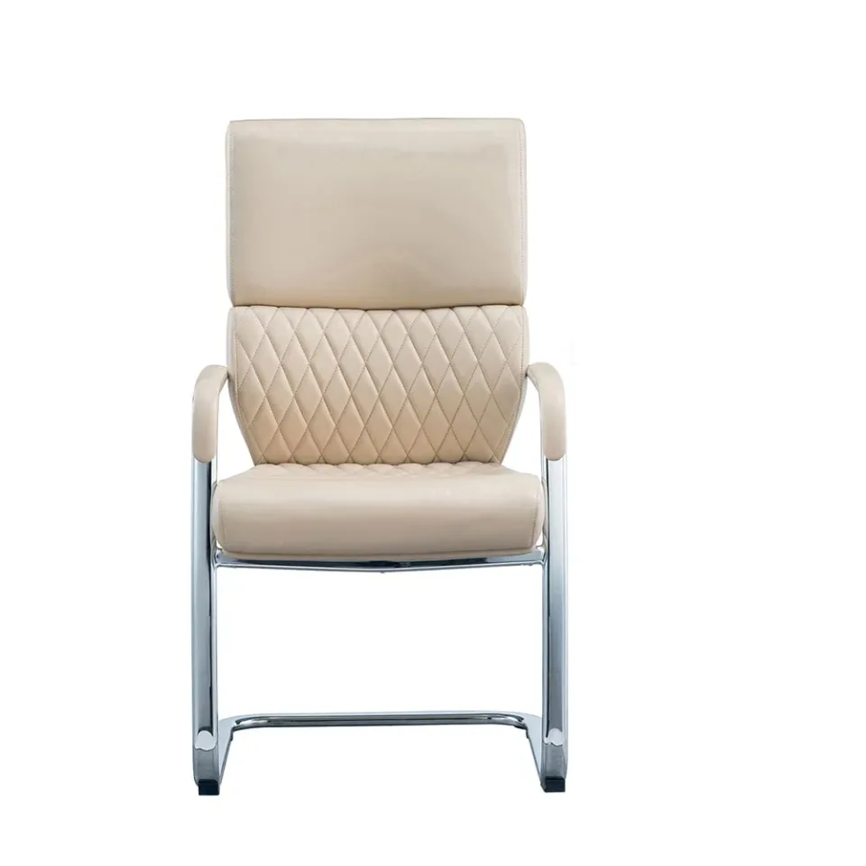 Scaun vizitator RFG GRANDE M, piele ecologică, bej, set de 2
