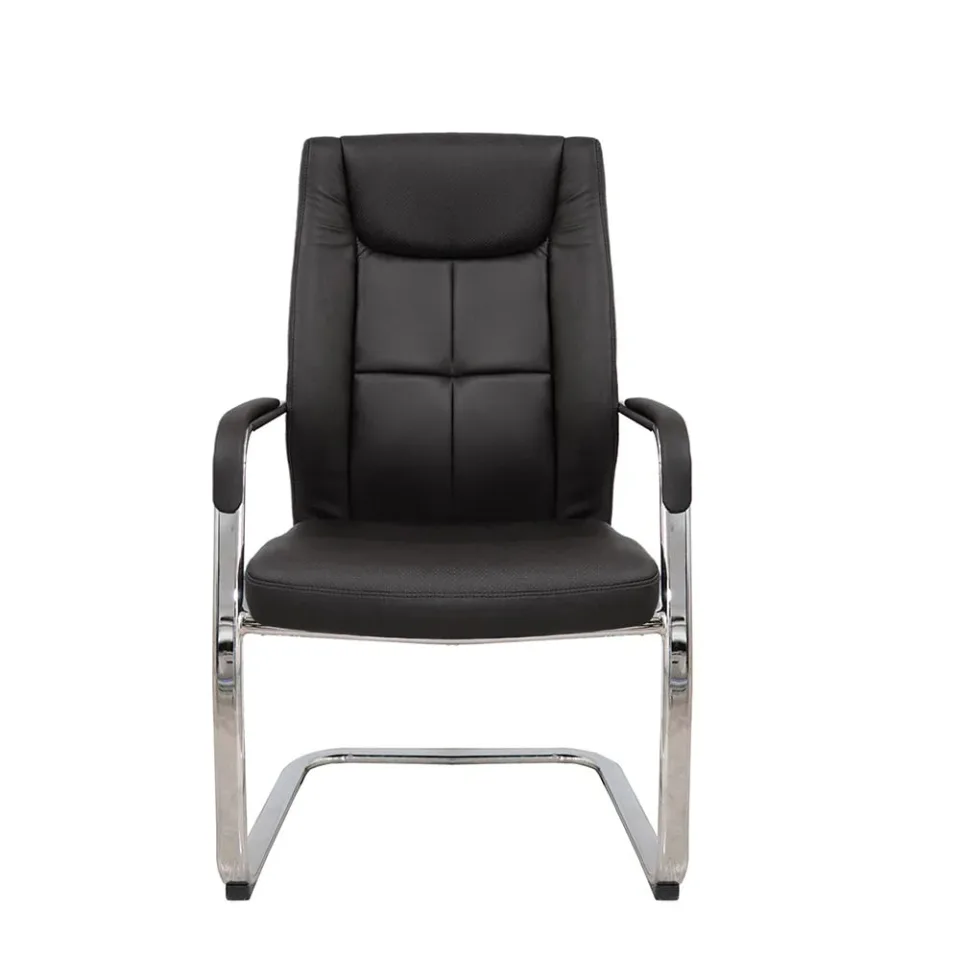 RFG Scaun de vizitator BOGART M, piele ecologică, negru, set de 2