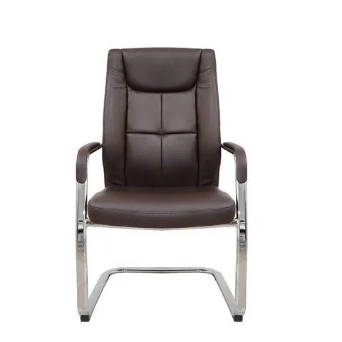 Scaun vizitator RFG BOGART M, piele eco, maro, set 2 bucăți