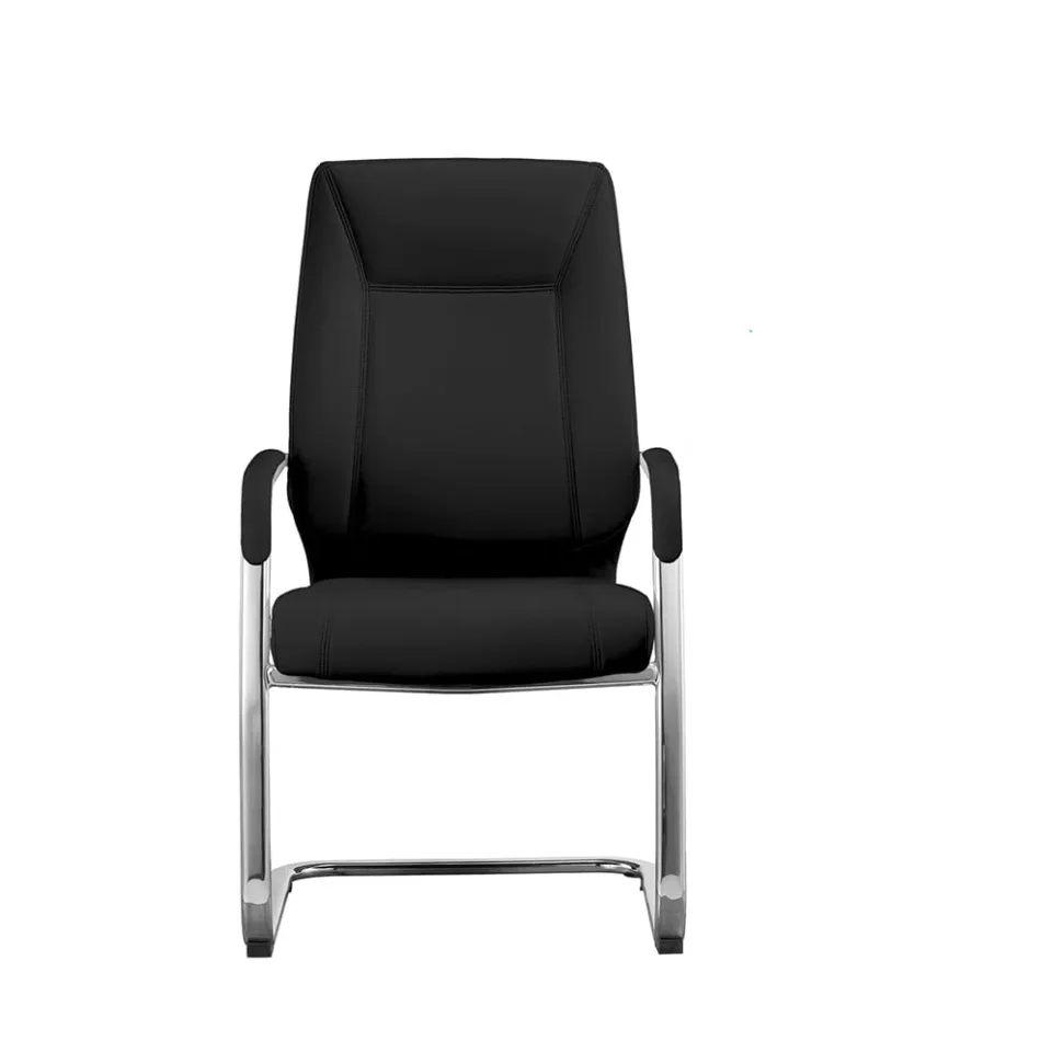 Scaun vizitator RFG VINCI M, piele eco, negru, set 2 bucăți