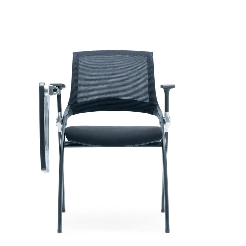 Scaun vizitator RFG Swiss Table M, țesătură și plasă, șezut negru, spătar negru, set de 2