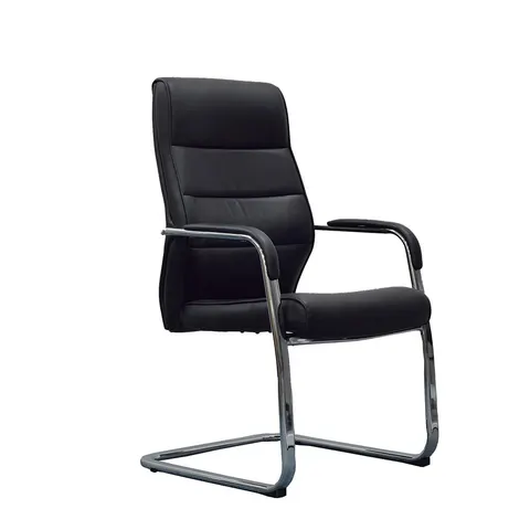 Scaun vizitator RFG ITACA M, piele eco, negru
