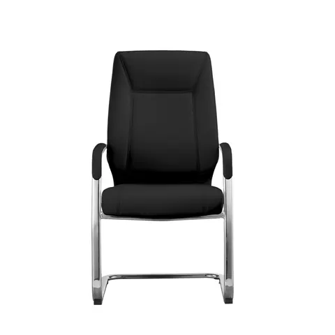 Scaun vizitator RFG VINCI M, eco piele, negru