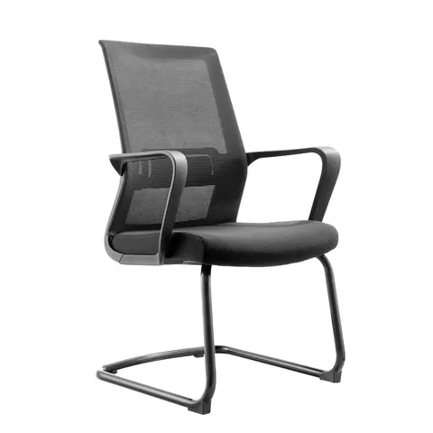 Scaun vizitator RFG Smart M, stofă și plasă, șezut negru, spătar negru