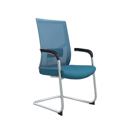 Scaun vizitator RFG Snow M, șezut albastru deschis, spătar albastru deschis, set de 2