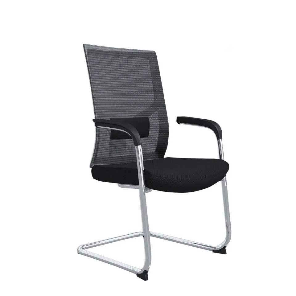 Scaun vizitator RFG Snow M, șezut negru, spătar negru