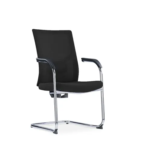 Scaun vizitator RFG Snow Black M, șezut negru, spătar negru, 2 piese