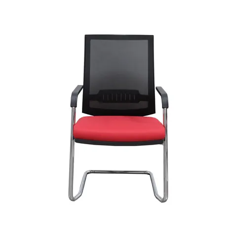 Scaun vizitator RFG Elli 05 M, șezut roșu, spătar negru