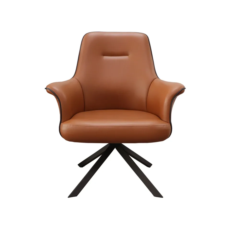 RFG Scaun de vizitator Nora 01 M, piele ecologică, maro