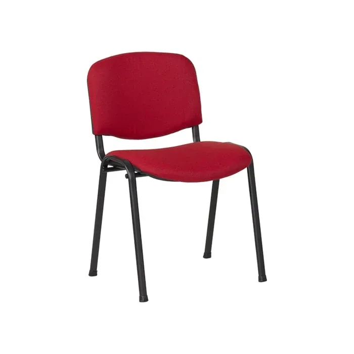 Scaun vizitator Iso Black, piele eco, roșu