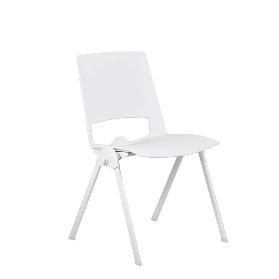 Scaun vizitator RFG Sweet White, alb, set de 4 bucăți