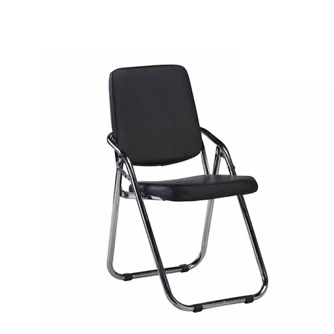 Scaun vizitator RFG Fold, pliabil, eco piele, negru, set de 4 bucăți