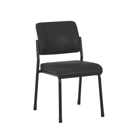 Scaun vizitator RFG Solid M, piele ecologică, negru
