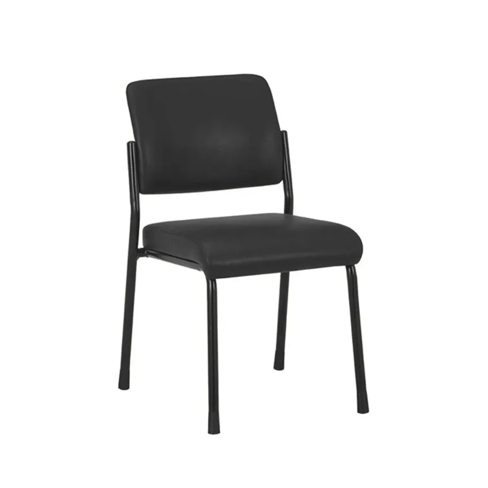 Scaun vizitator RFG Solid M, piele ecologică, negru