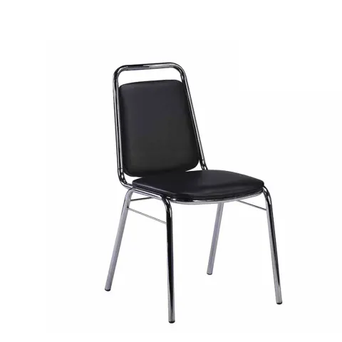 RFG Scaun de vizitator Party M, piele ecologică, negru, set de 4