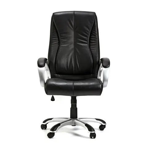 Scaun Executiv Hugo, piele naturală, negru
