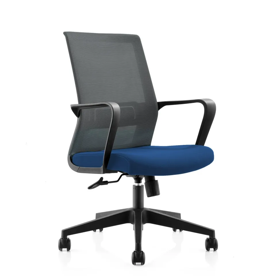 RFG Scaun de lucru Smart W, textil și plasă, ședere albastră, spătar gri