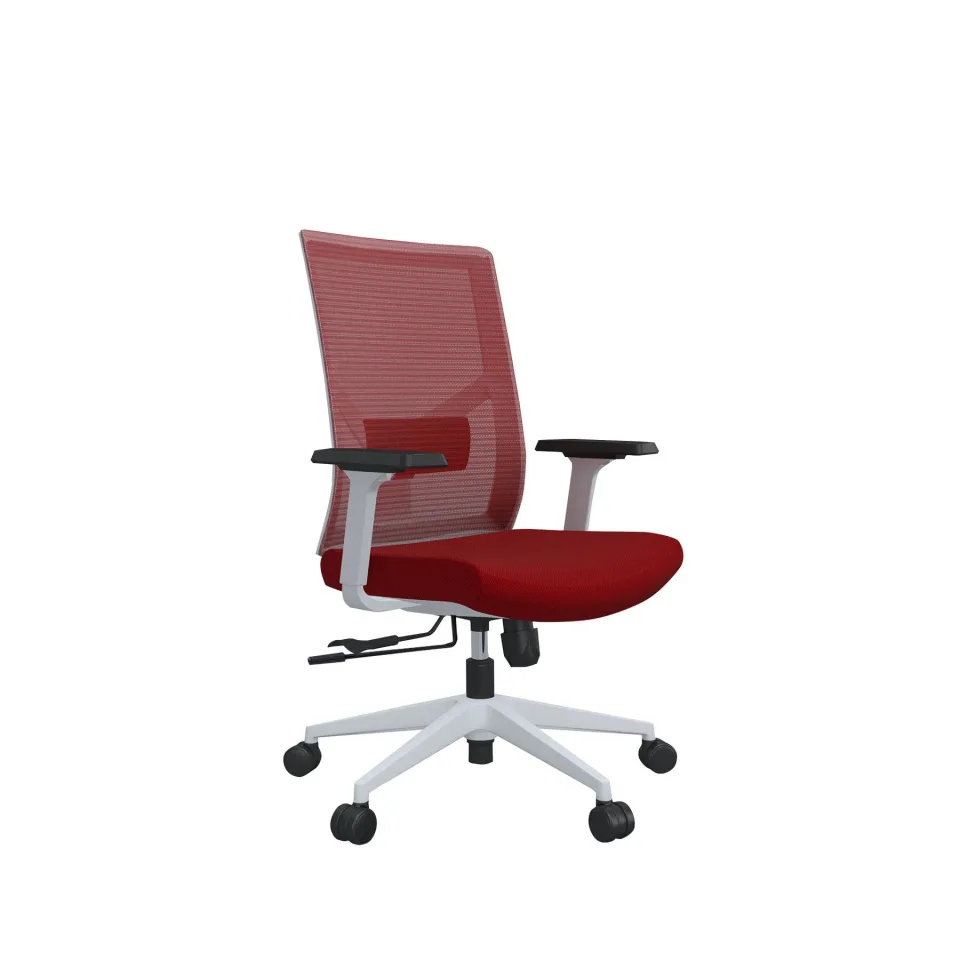 Scaun ergonomic RFG Snow W, șezut roșu, spătar roșu