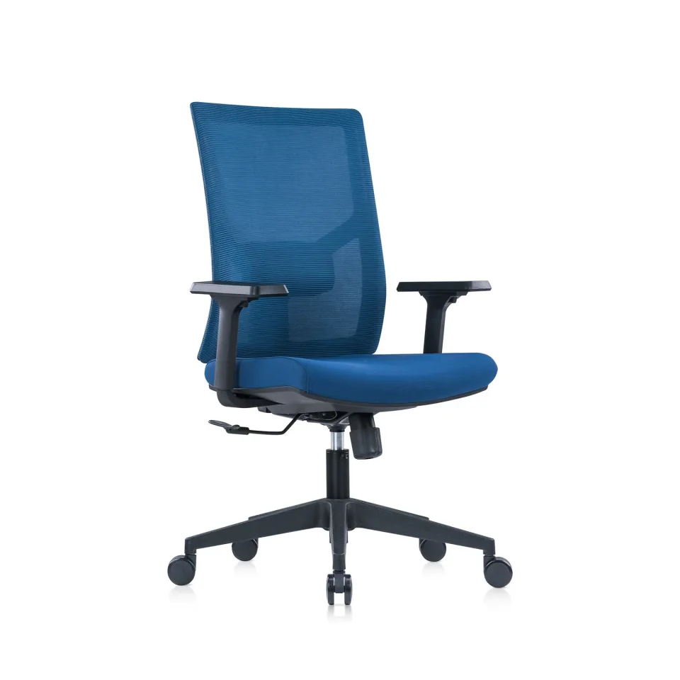 Scaun ergonomic RFG Snow Black W, șezut albastru închis, spătar albastru închis