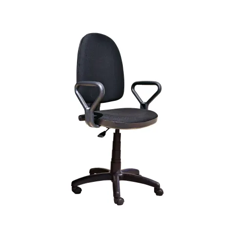 Scaun de lucru Prestige GTP, cu cotiere Topaz, negru