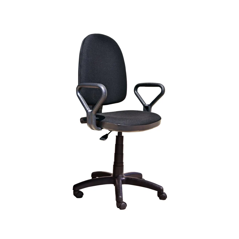 Scaun de lucru Prestige GTP, cu cotiere Topaz, negru