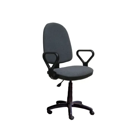 Scaun de lucru Prestige GTP, cu brațe Topaz, gri închis