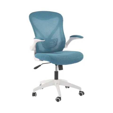 Scaun birou RFG Jolly White W, albastru-verde