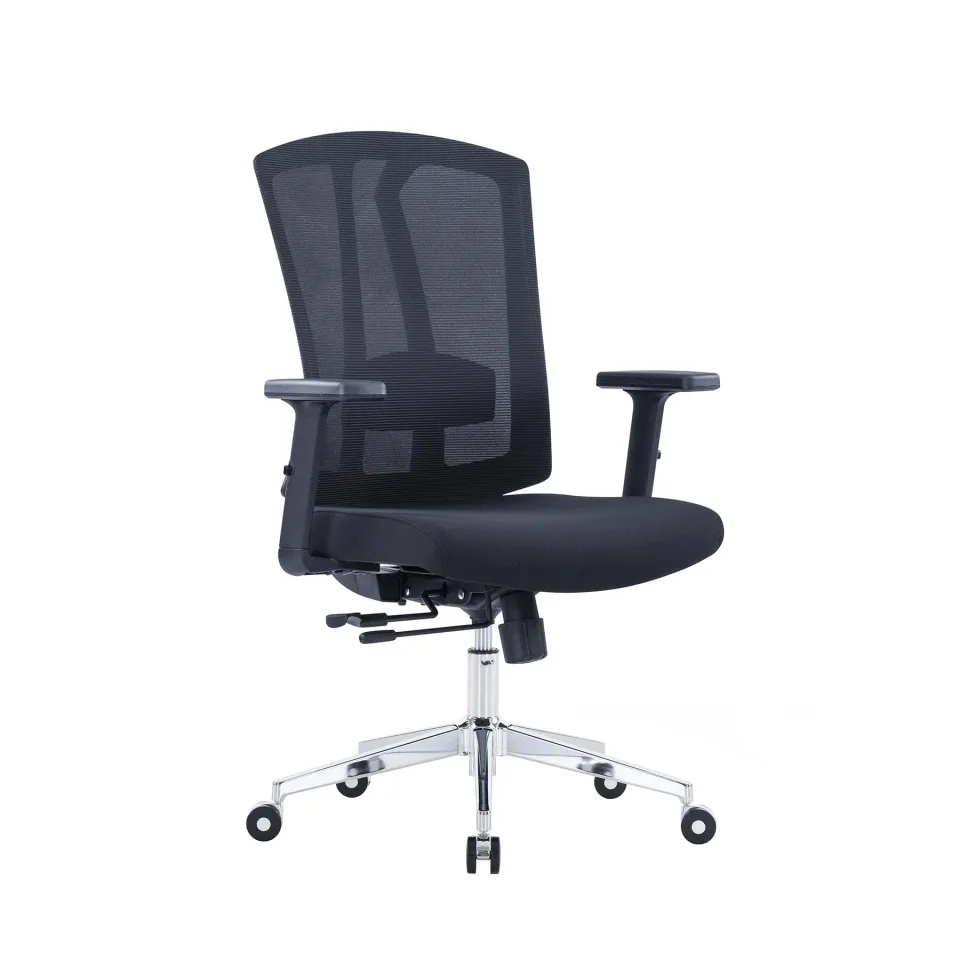 Scaun ergonomic RFG Primo Lux Chrome W, negru