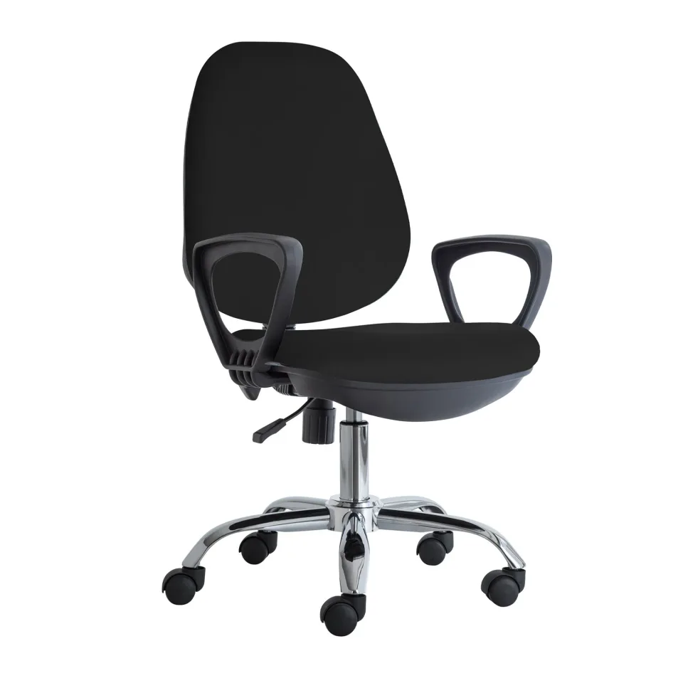 Scaun ergonomic RFG Presto Chrome, piele eco, negru
