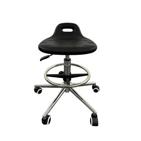 Scaun de lucru RFG Labsit Ring, înalt, negru, set 2 bucăți