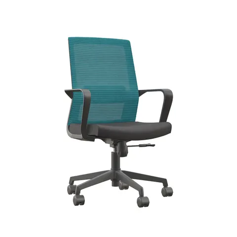 Scaun de birou RFG Smart W, material textil și plasă, mecanism Tilt, capacitate până la 120 kg, șezut negru, spătar albastru