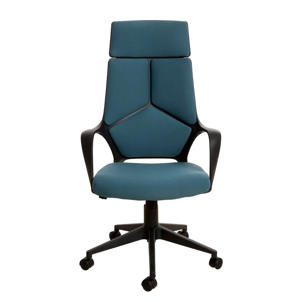 Scaun Executiv Force Black, material textil, mint închis