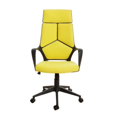 Scaun executive Force Black, material textil, lămâie