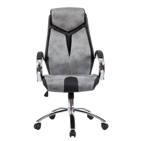 Scaun executiv Storm, piele eco, gri și negru