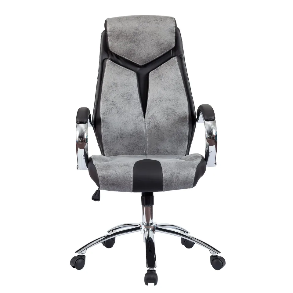 Scaun executiv Storm, piele eco, gri și negru